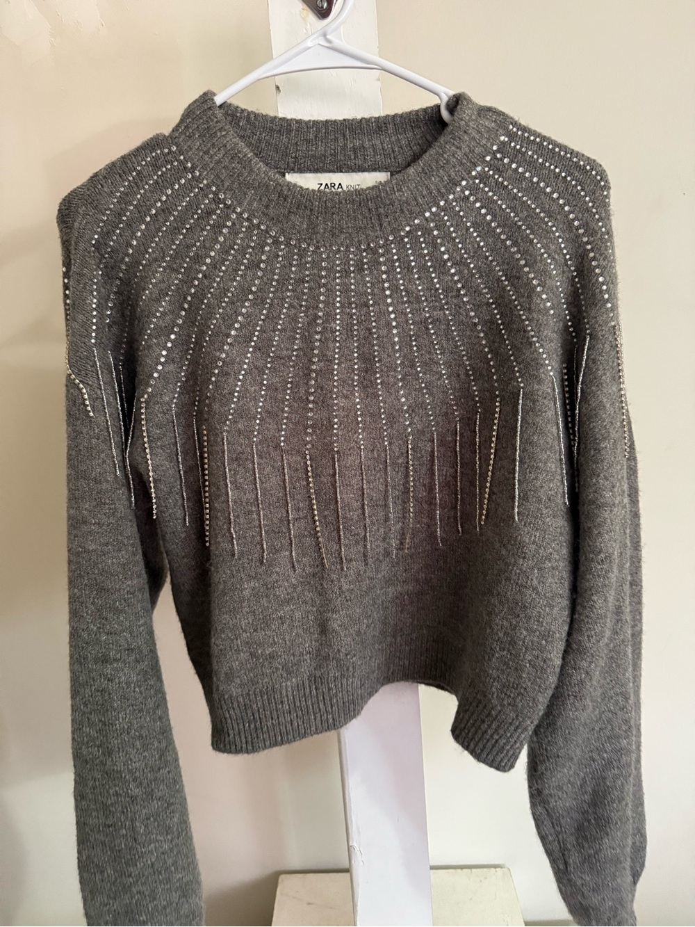 Zara Rhinestone Fringe Sweater - Picture 2 of 8
